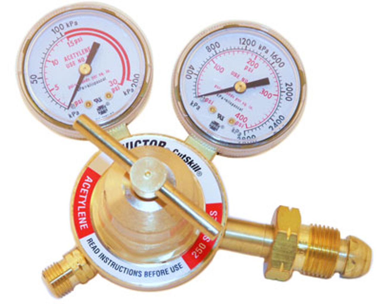 which type of thread is used in acetylene cylinder regulator